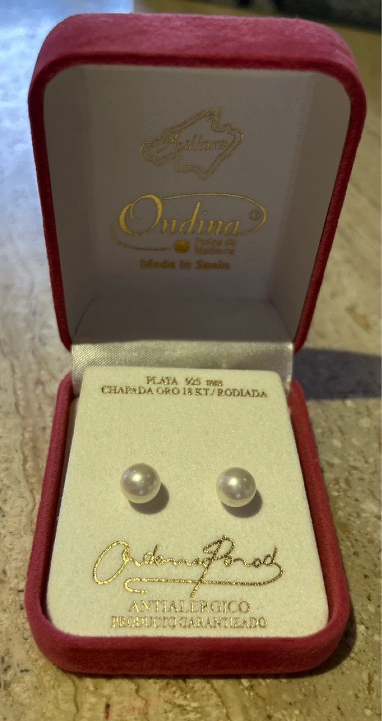 Ondina Pearl Earrings - Sterling Silver, 18kt Gold Plated