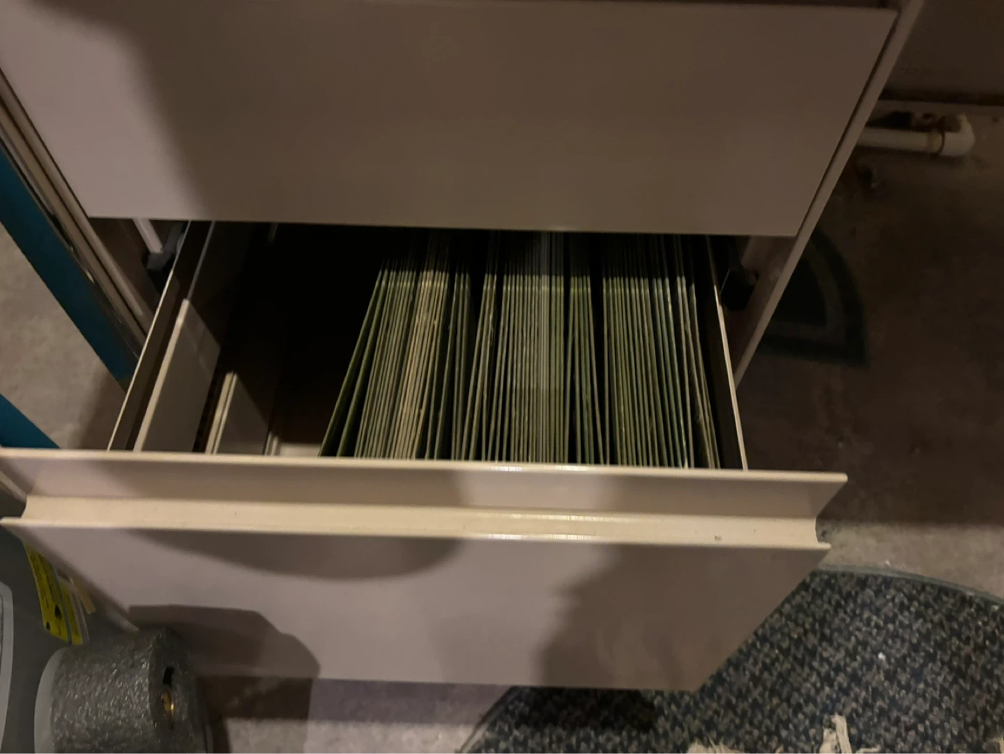 Metal Filing Cabinet with Wood Top Desk - photo 3