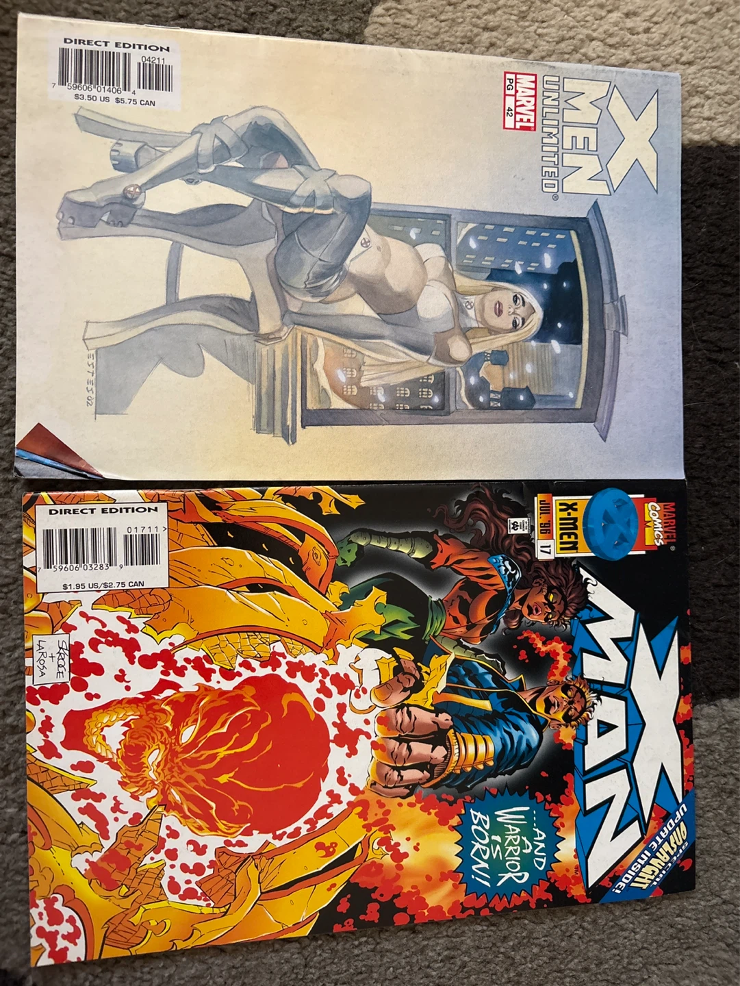 Marvel X-Men Unlimited #42 and X-Men #17 Comic Lot