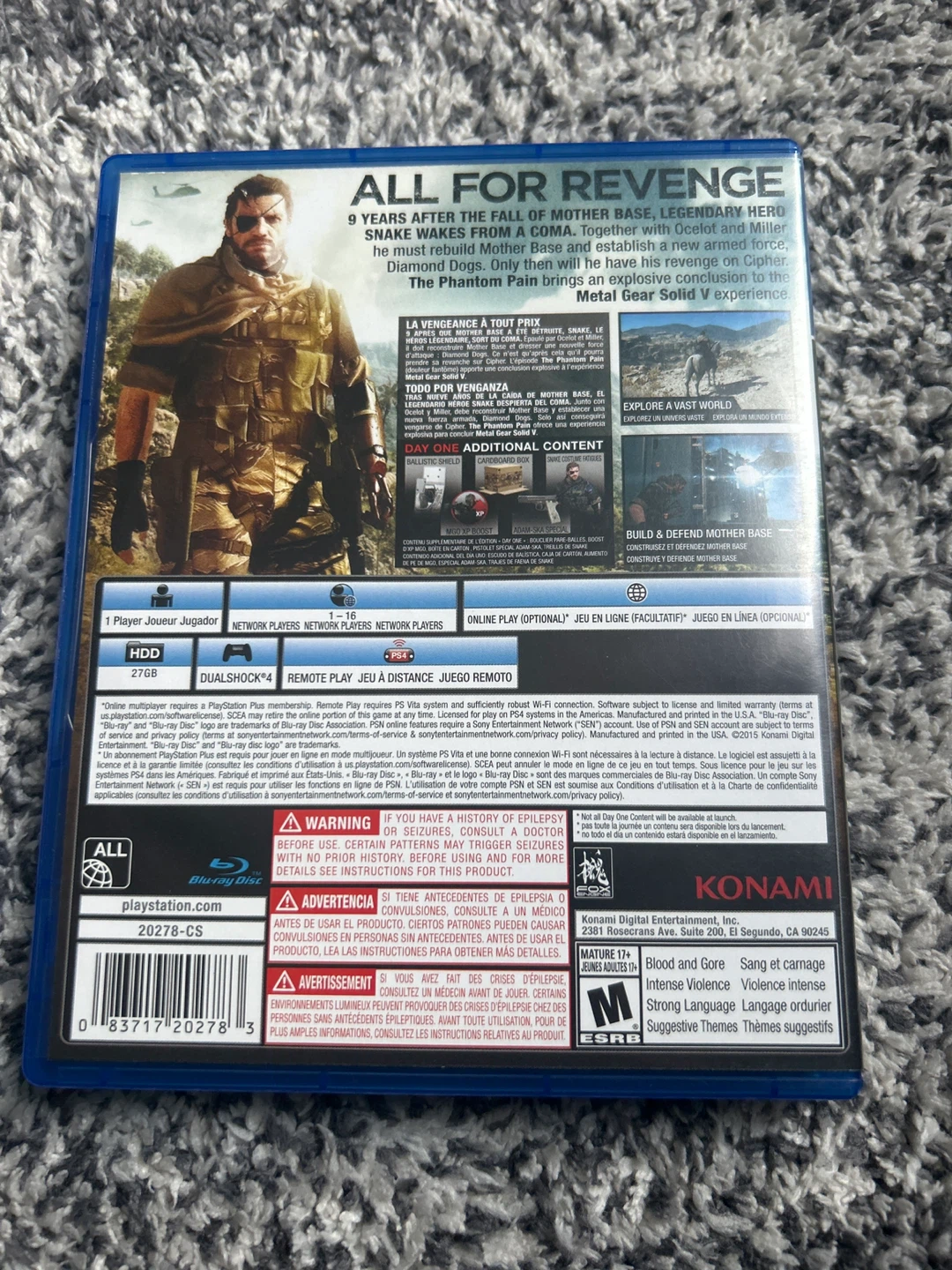 Metal Gear Solid V: The Phantom Pain PS4 Day One Edition - photo 2