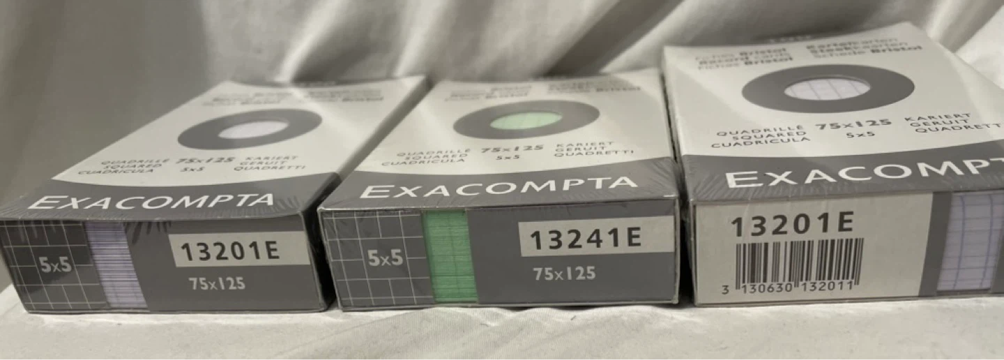 Exacompta Record Cards 75x125mm Squared (3 Packs) - photo 4