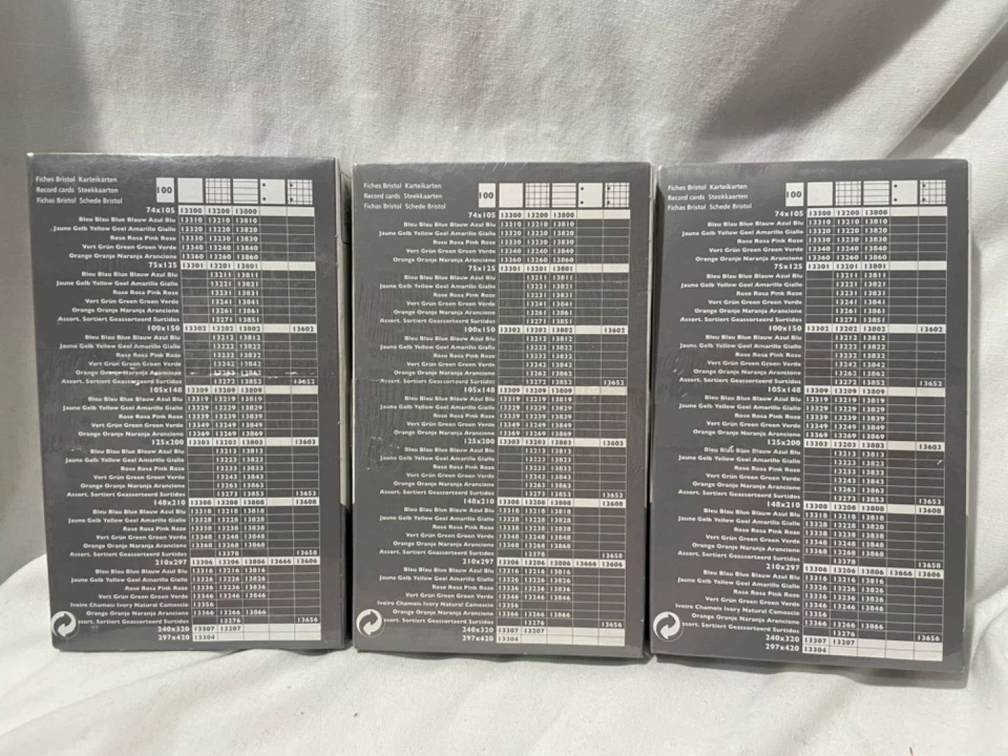 Exacompta Record Cards 75x125mm Squared (3 Packs) - photo 2