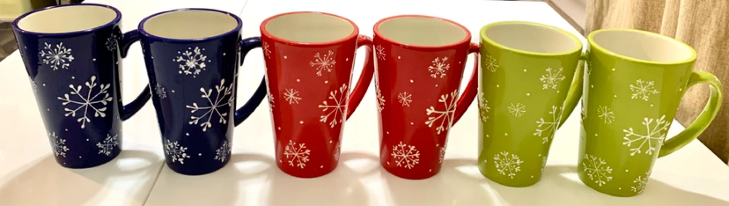 Set of 6 Tall Mugs