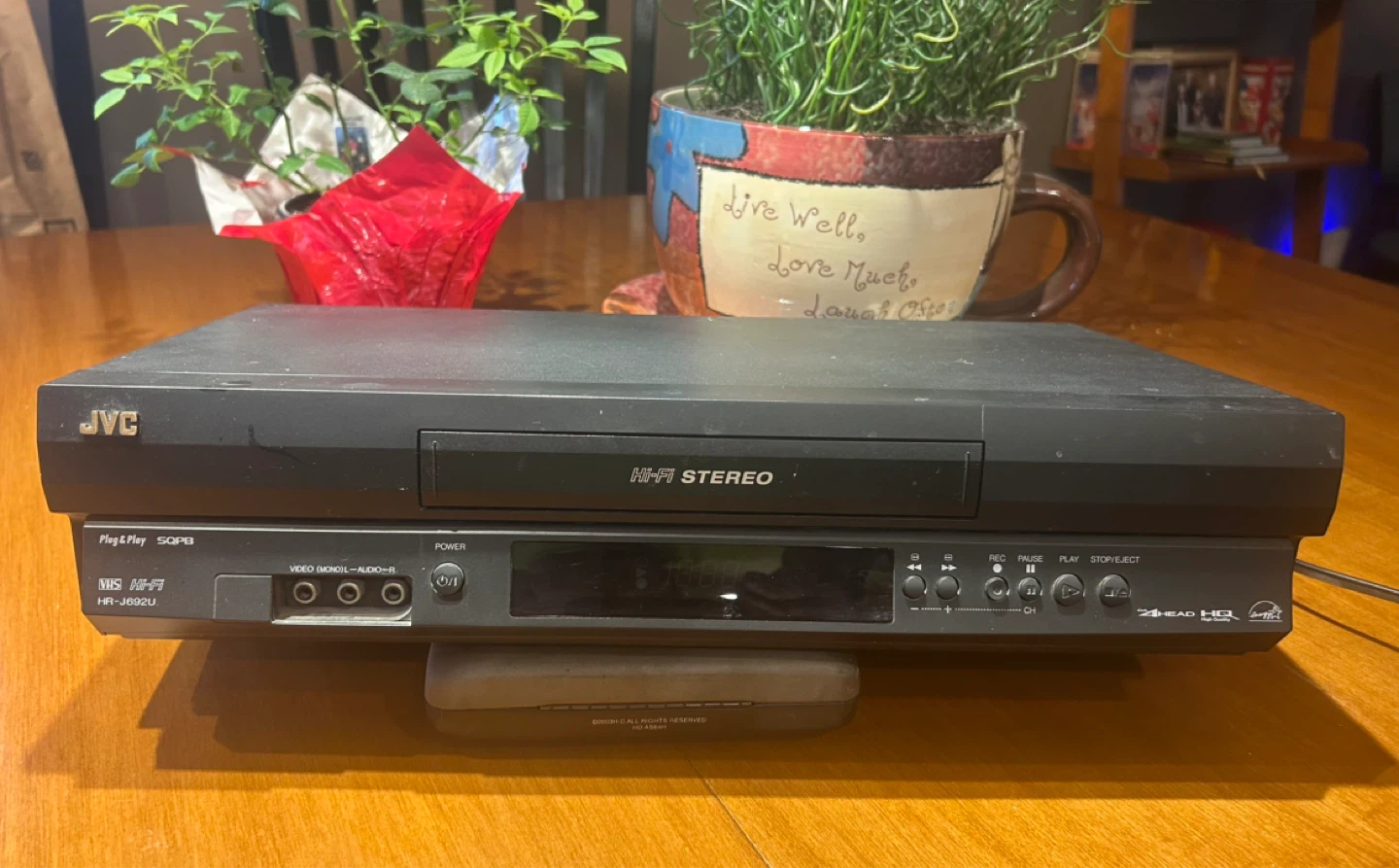 JVC  VHS player with remote