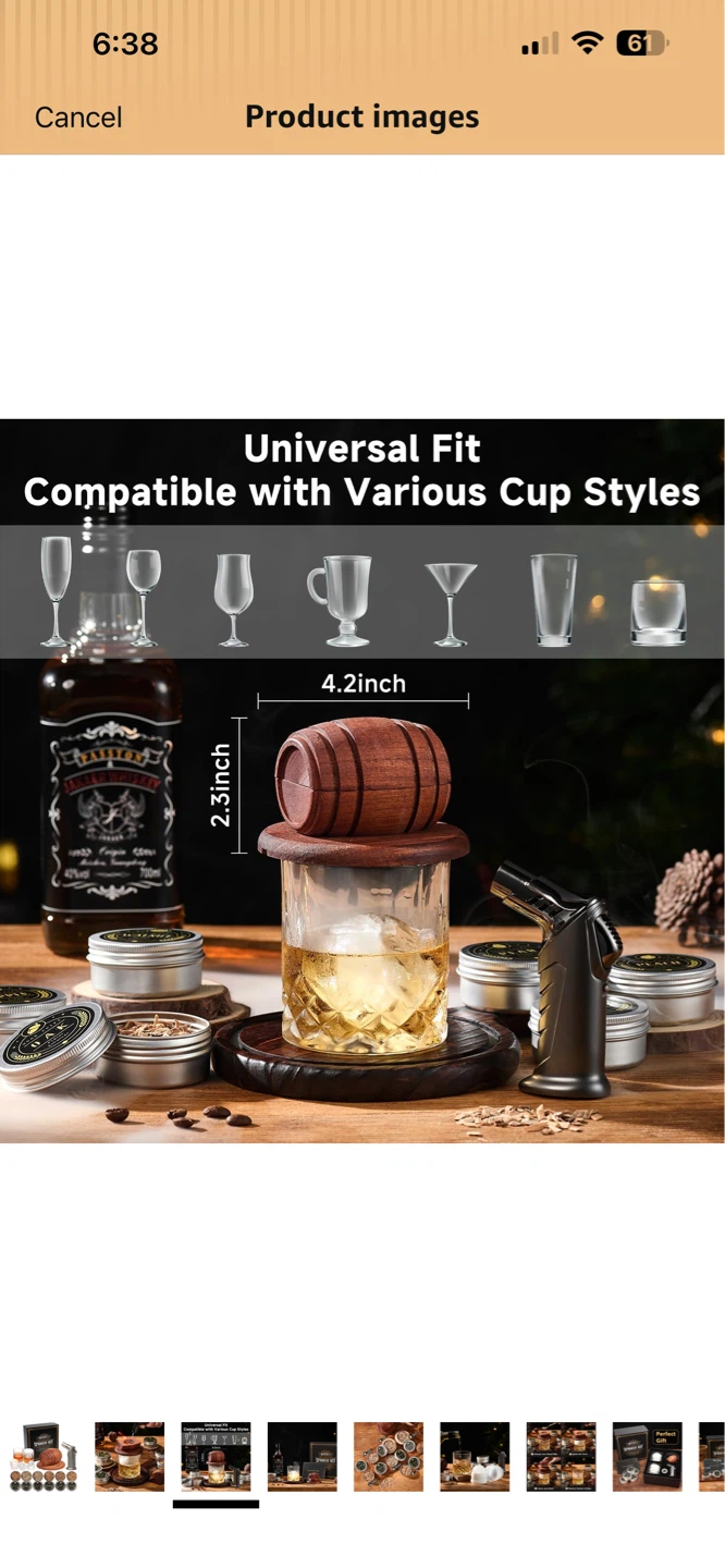 SEALED GIFTABLE - Whiskey Smoker Kit with Torch - photo 2