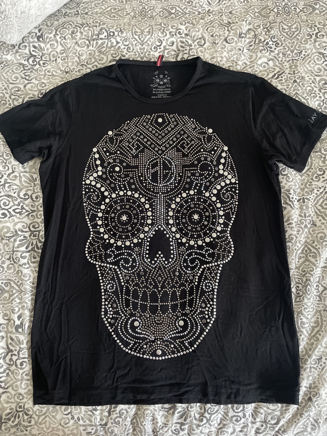 XCH Skull Rhinestone T-Shirt XS