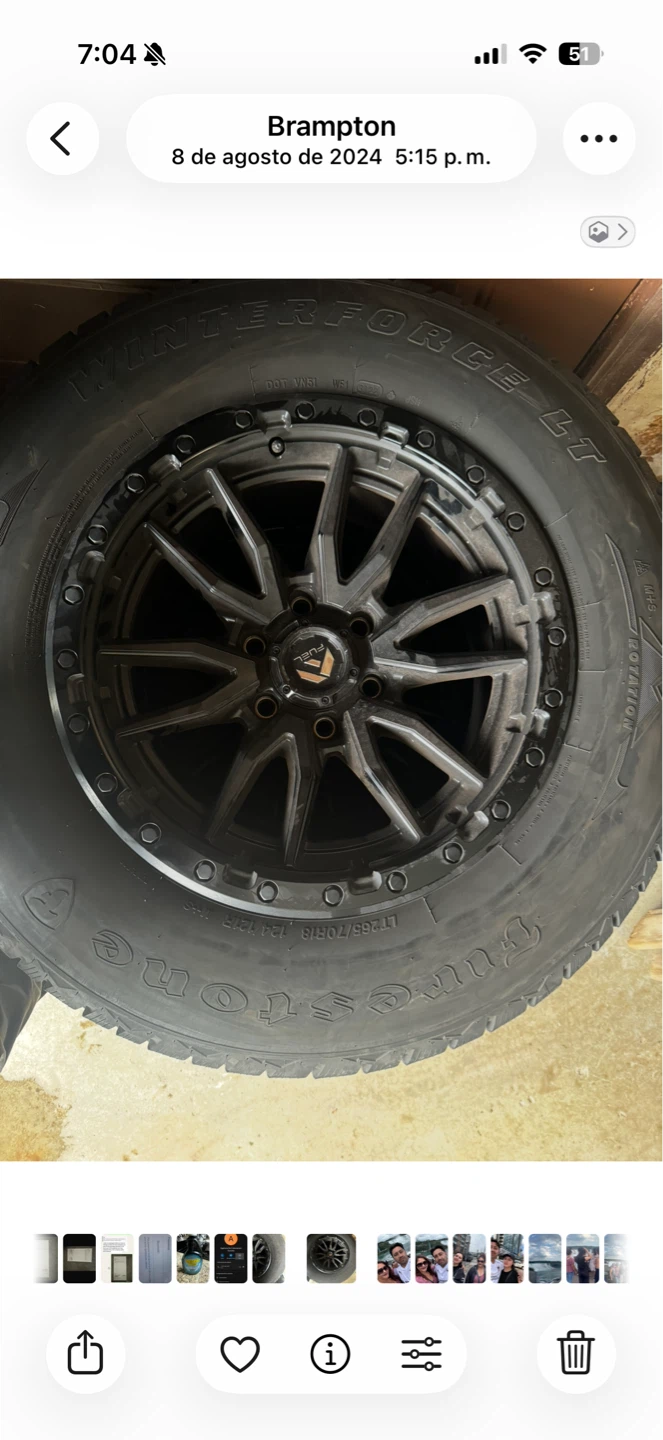 Firestone Winterforce LT Tires with Fuel Rims - photo 3