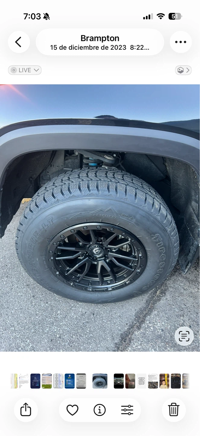 Firestone Winterforce LT Tires with Fuel Rims