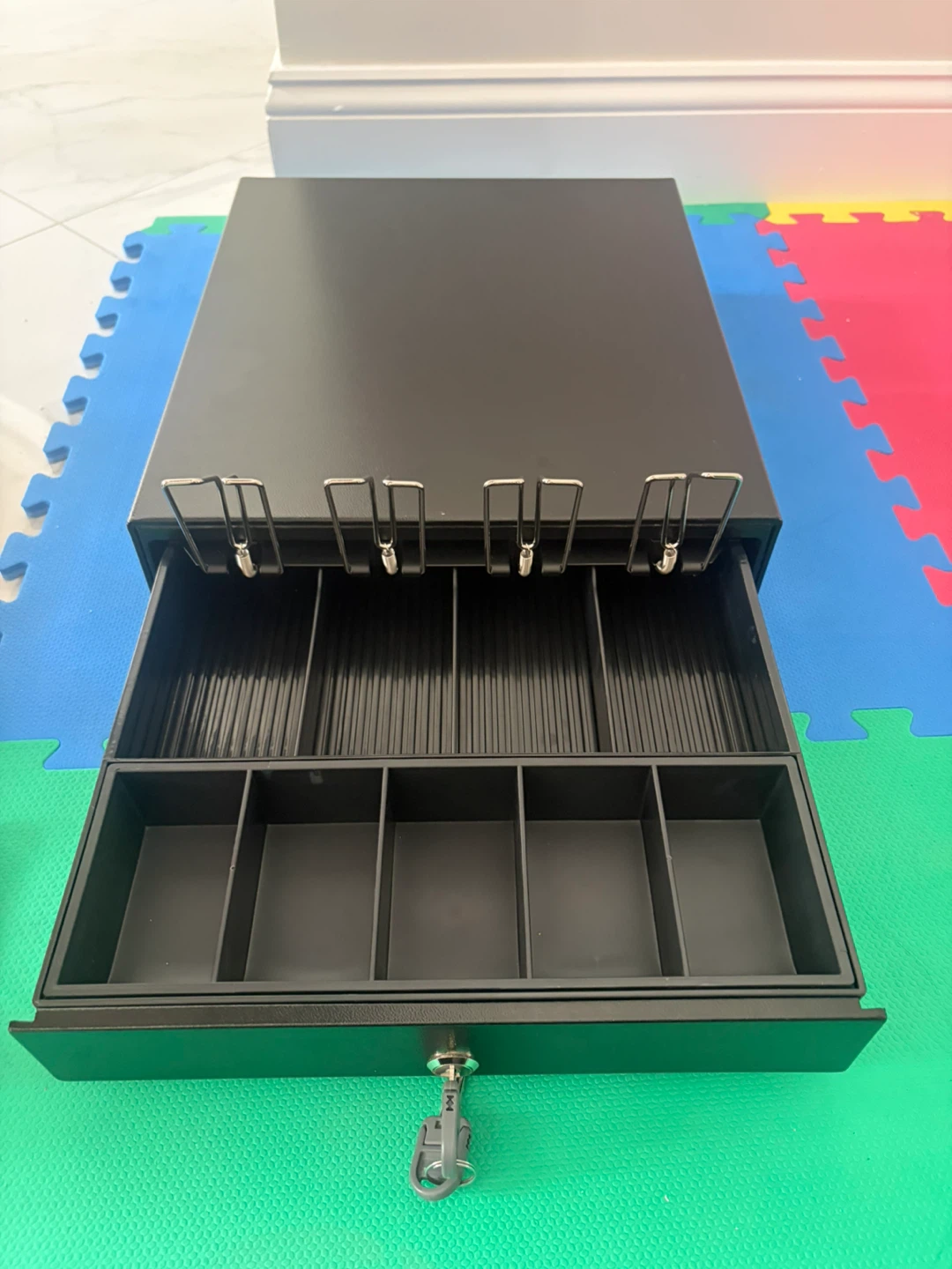 Black Cash Drawer with Key and Cable - photo 2