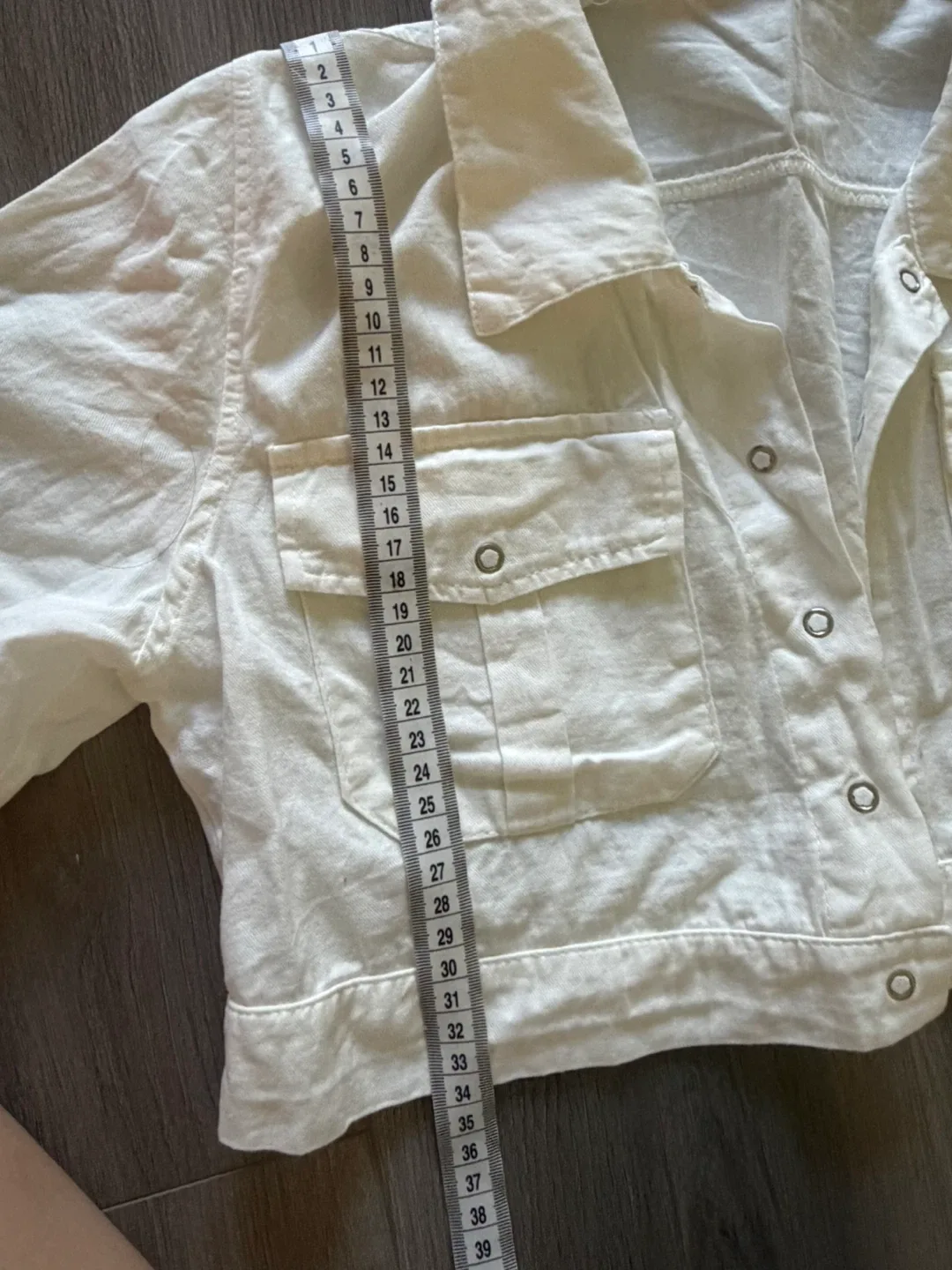 White Cropped Button-Up Bolero - photo 2