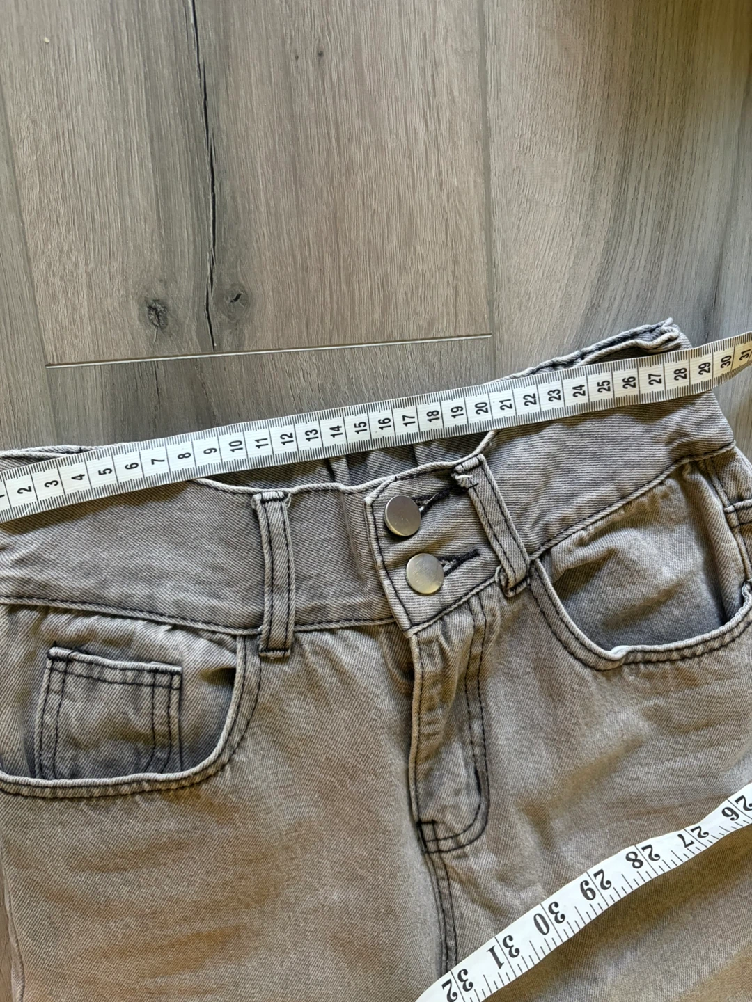 Grey Wash High-Waisted Wide Leg Jeans - photo 2