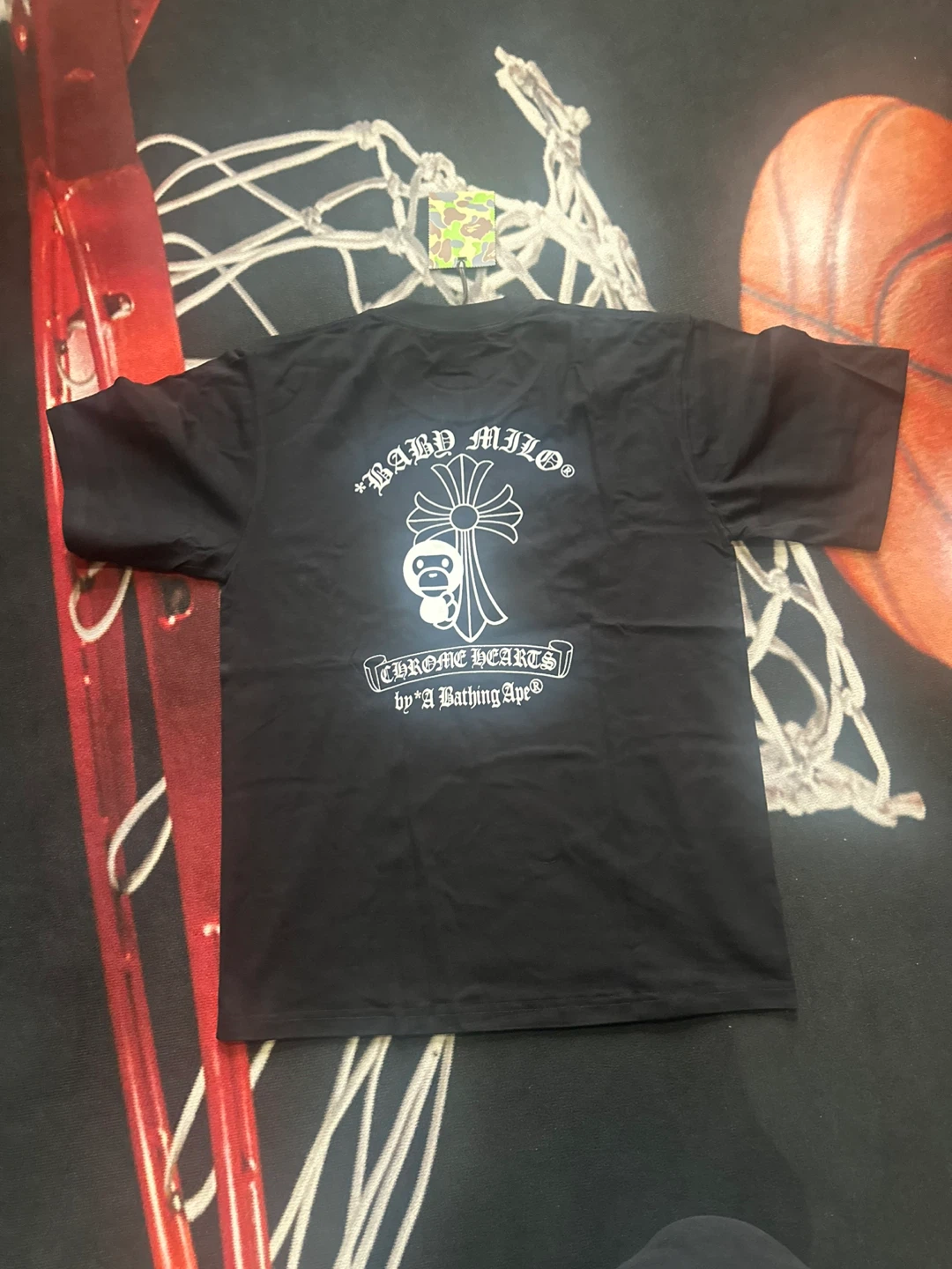 A Bathing Ape x Chrome Hearts T-Shirt Black - photo 2