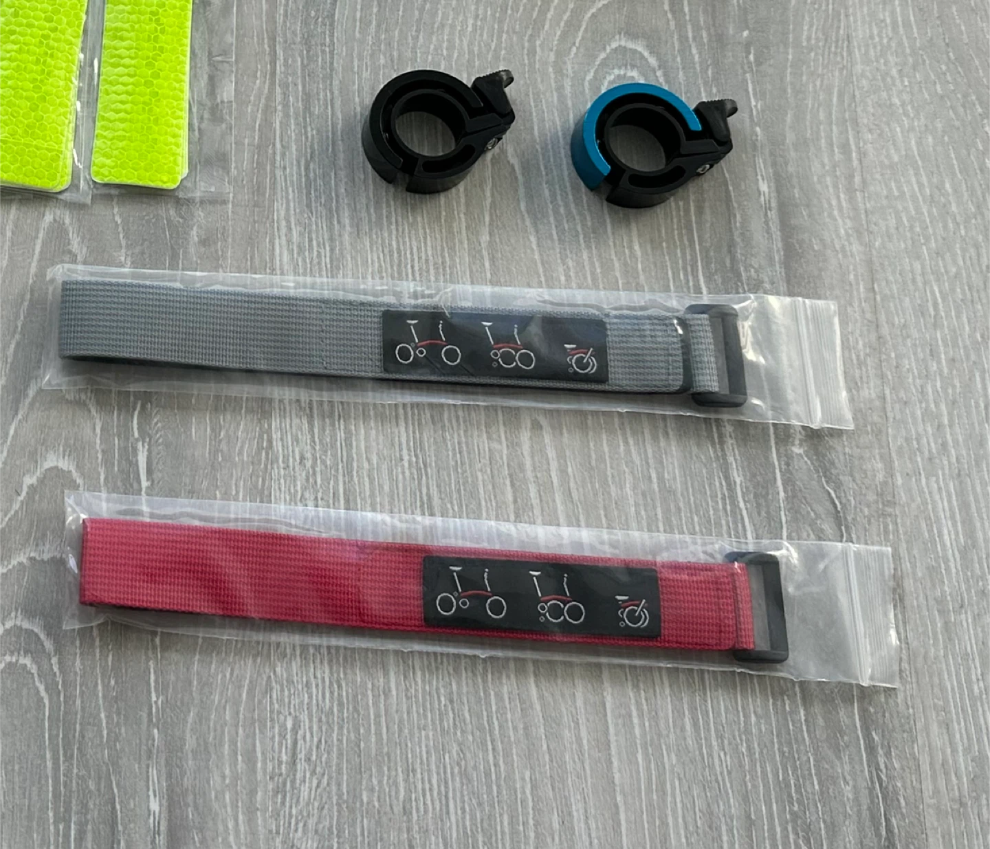 Bike Bells and Straps Set