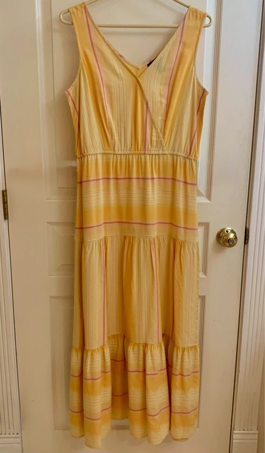 Tribal Femme Yellow Striped Maxi Dress TP/XS - photo 3