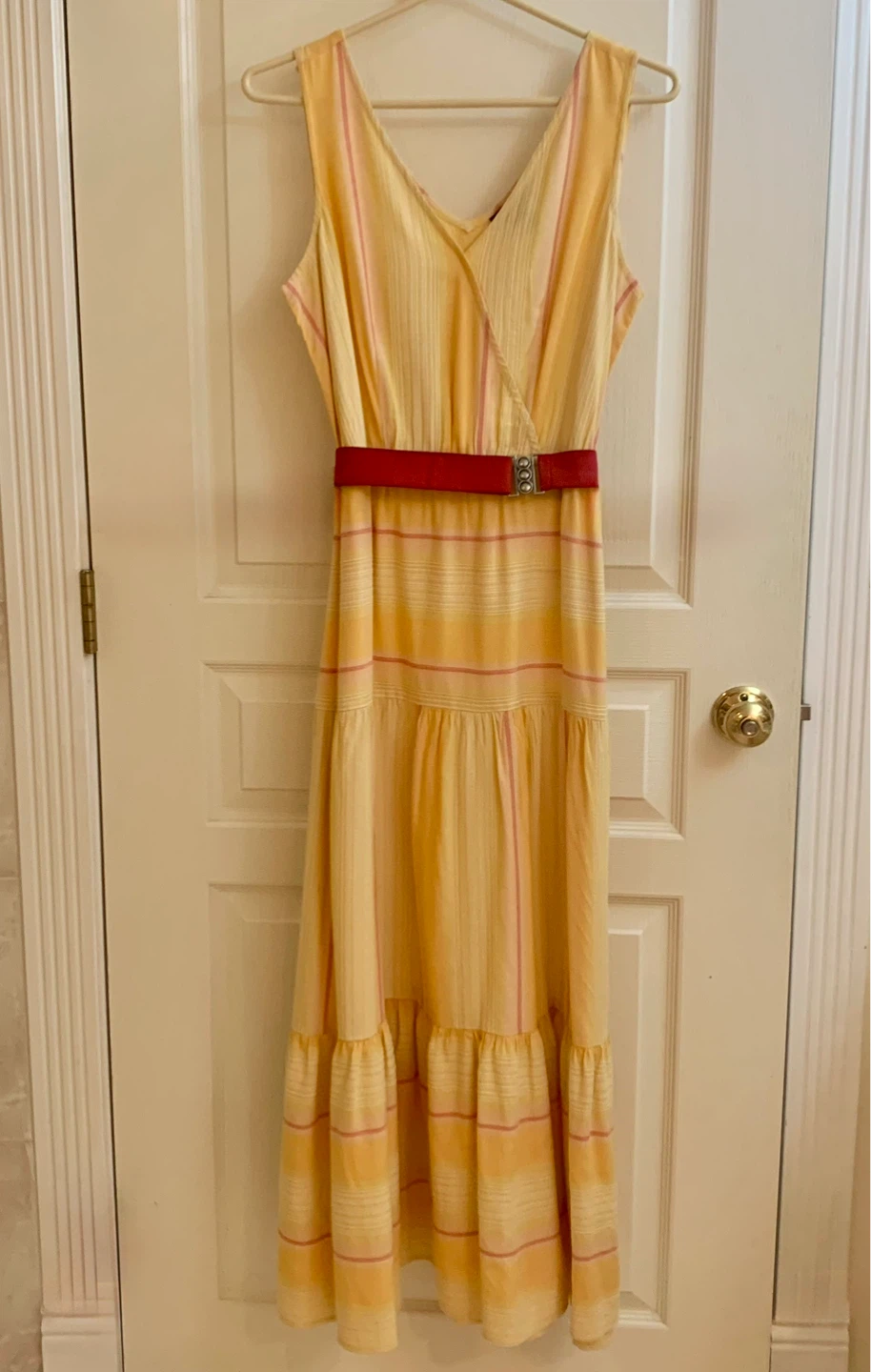 Tribal Femme Yellow Striped Maxi Dress TP/XS - photo 2