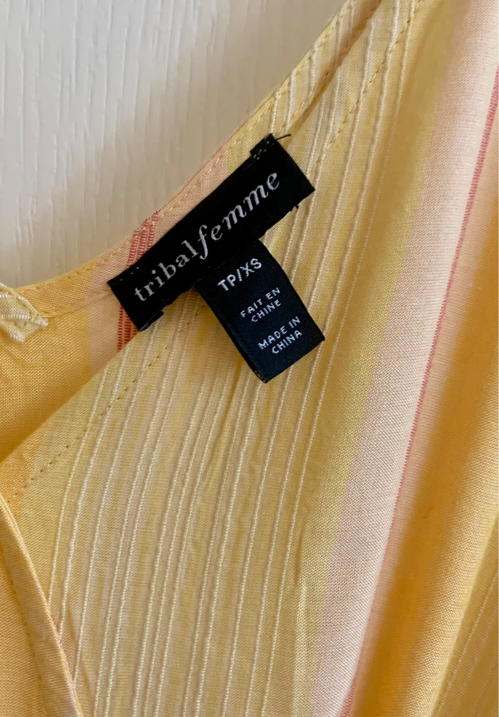 Tribal Femme Yellow Striped Maxi Dress TP/XS - photo 4