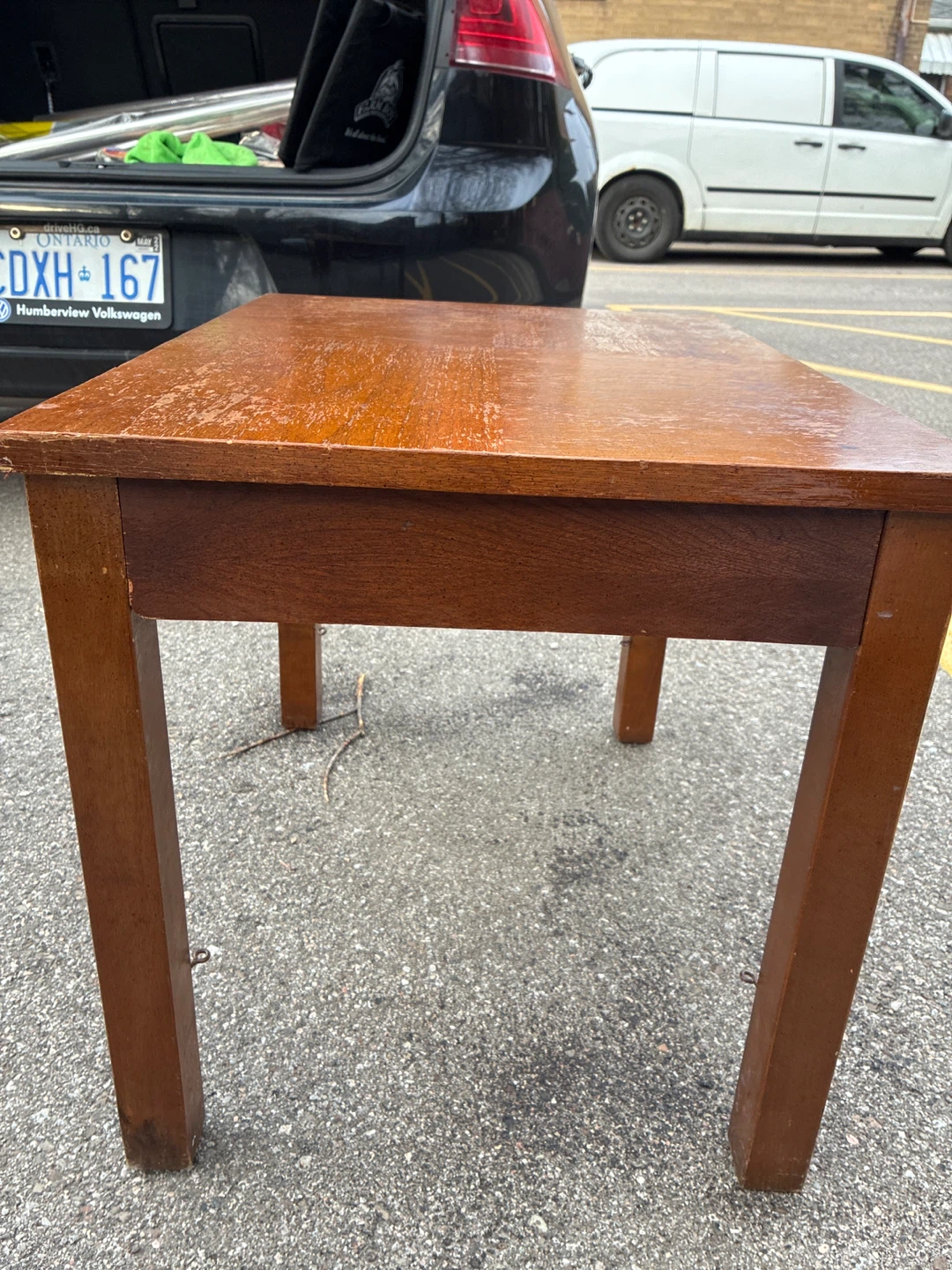 Wood Side Table / Accent Table – Vintage Rustic Look - photo 3