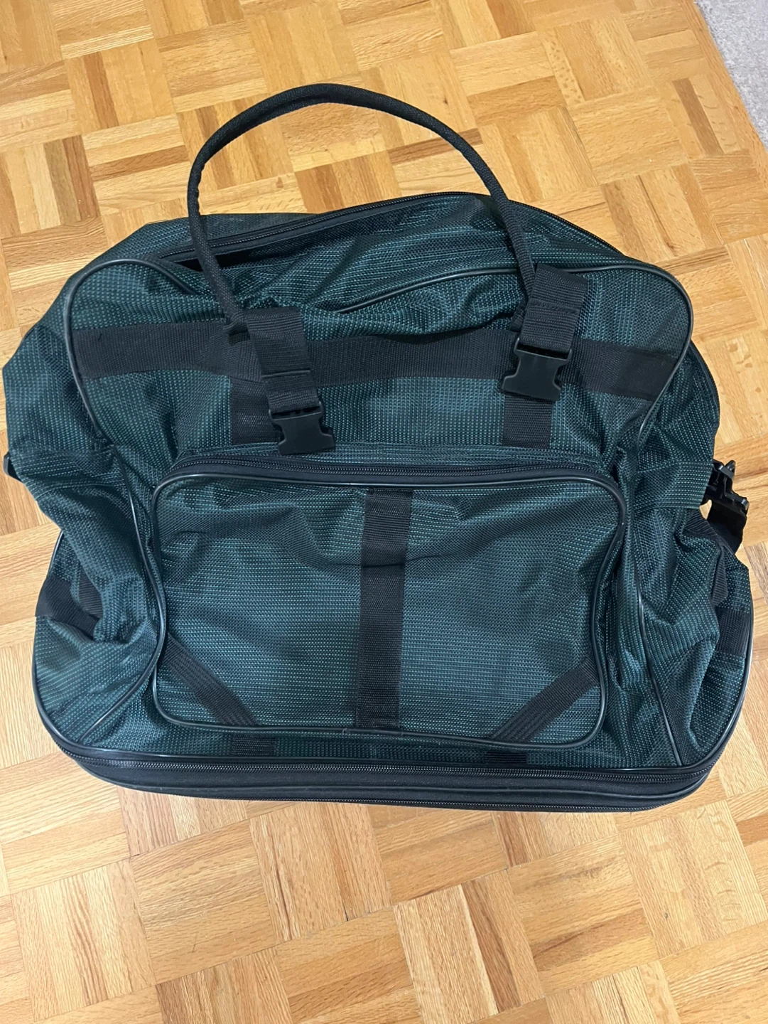 Green Duffle Bag with Wheels