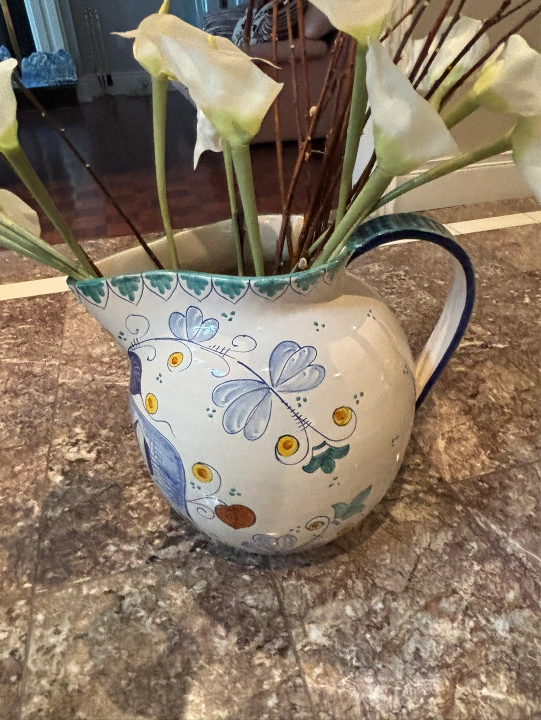 Decorative Pitcher with Floral Design - photo 3