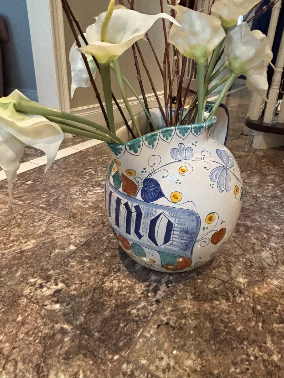 Decorative Pitcher with Floral Design - photo 2
