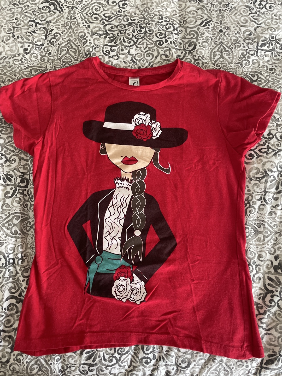 Red graphic t-shirt