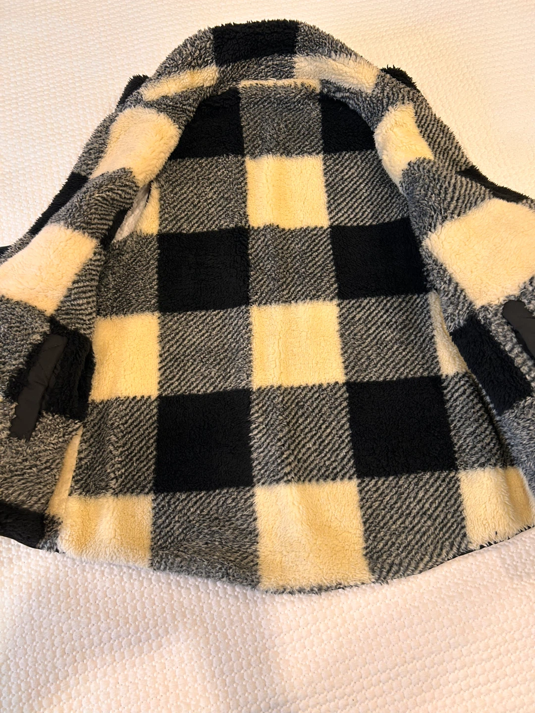 Black Quilted Sherpa Lined Vest - photo 2