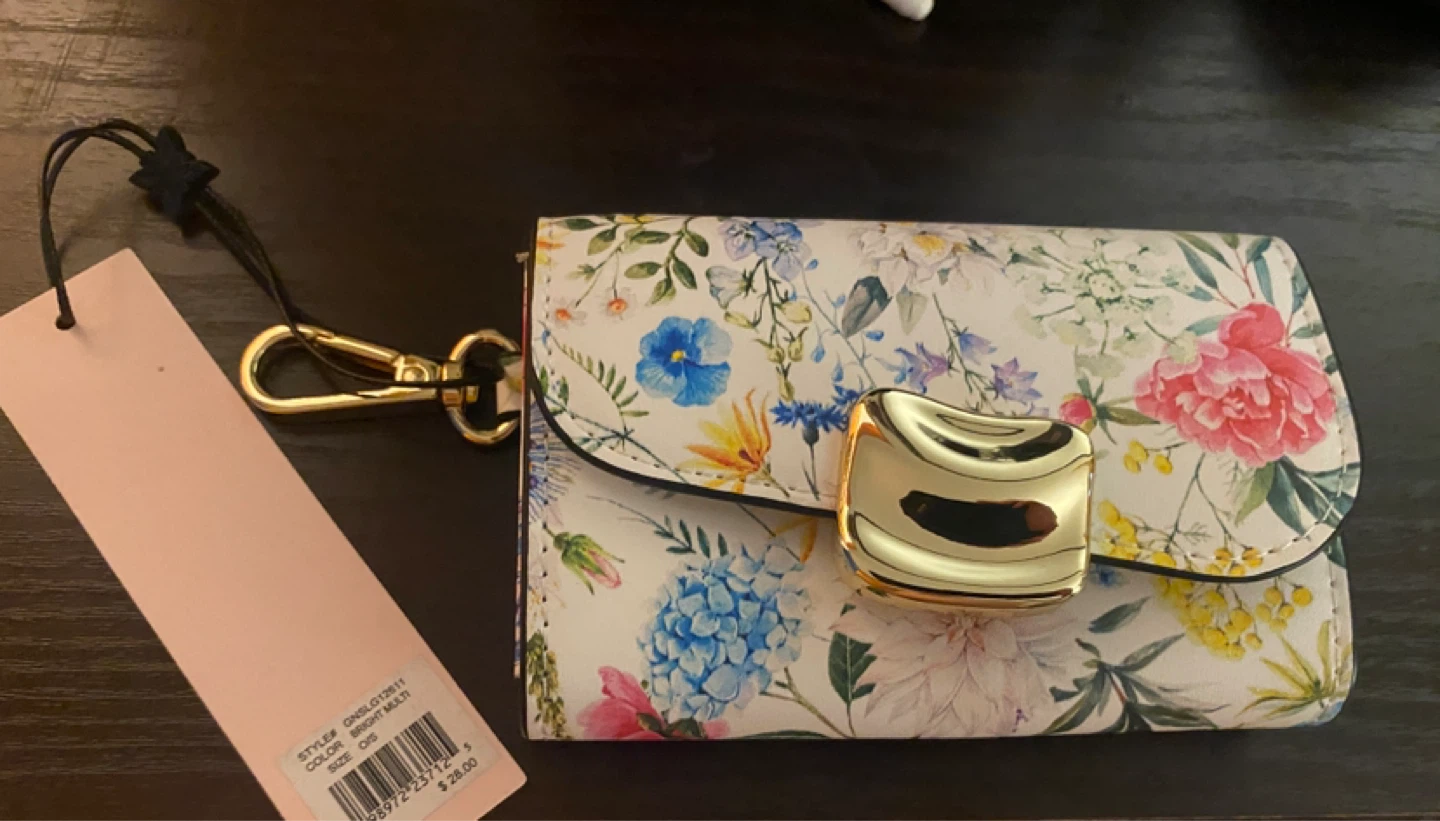 BCBG Generation Floral Print Card Holder
