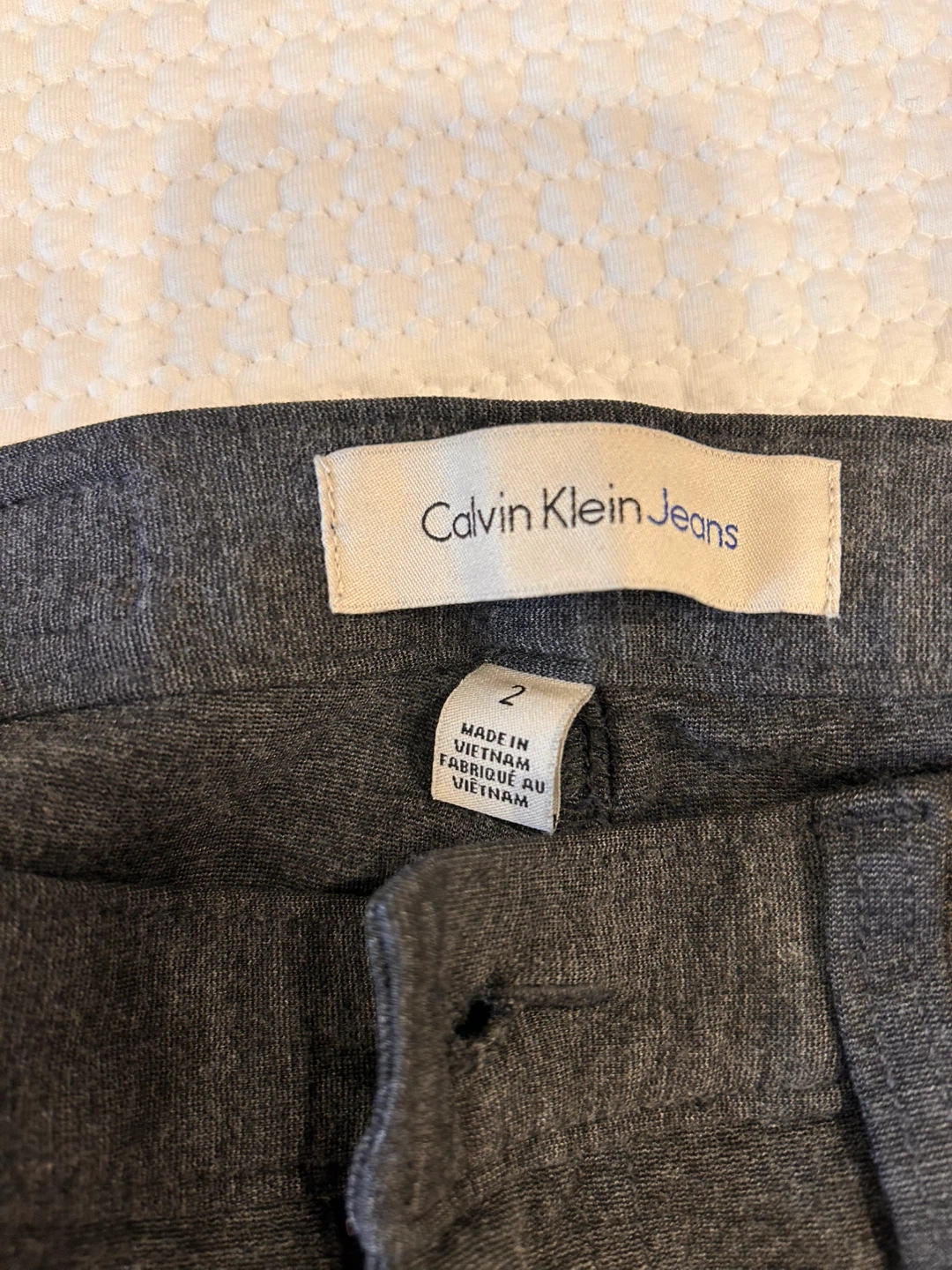 Calvin Klein Jeans Grey Herringbone Dress Pants Size 2 - photo 3