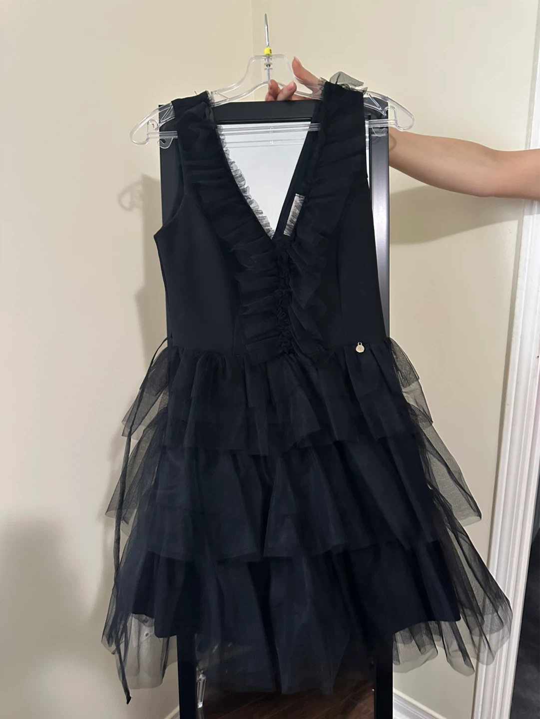 Black Ruffle Tulle Dress