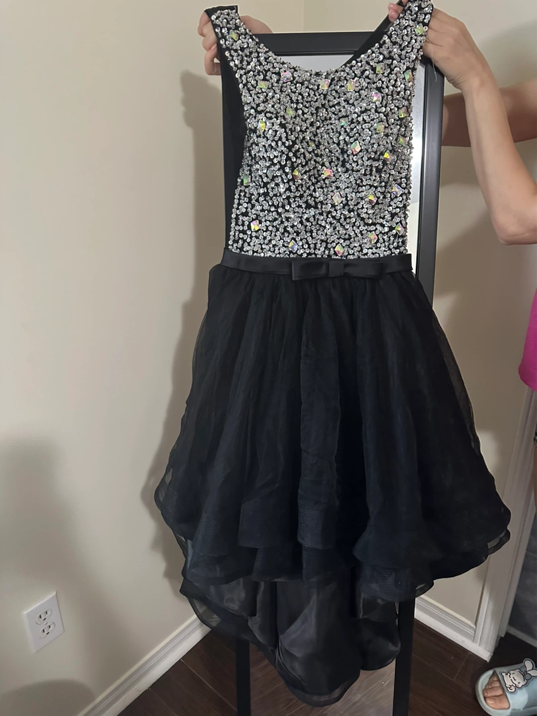 Sparkly Black Sequin and Tulle Dress