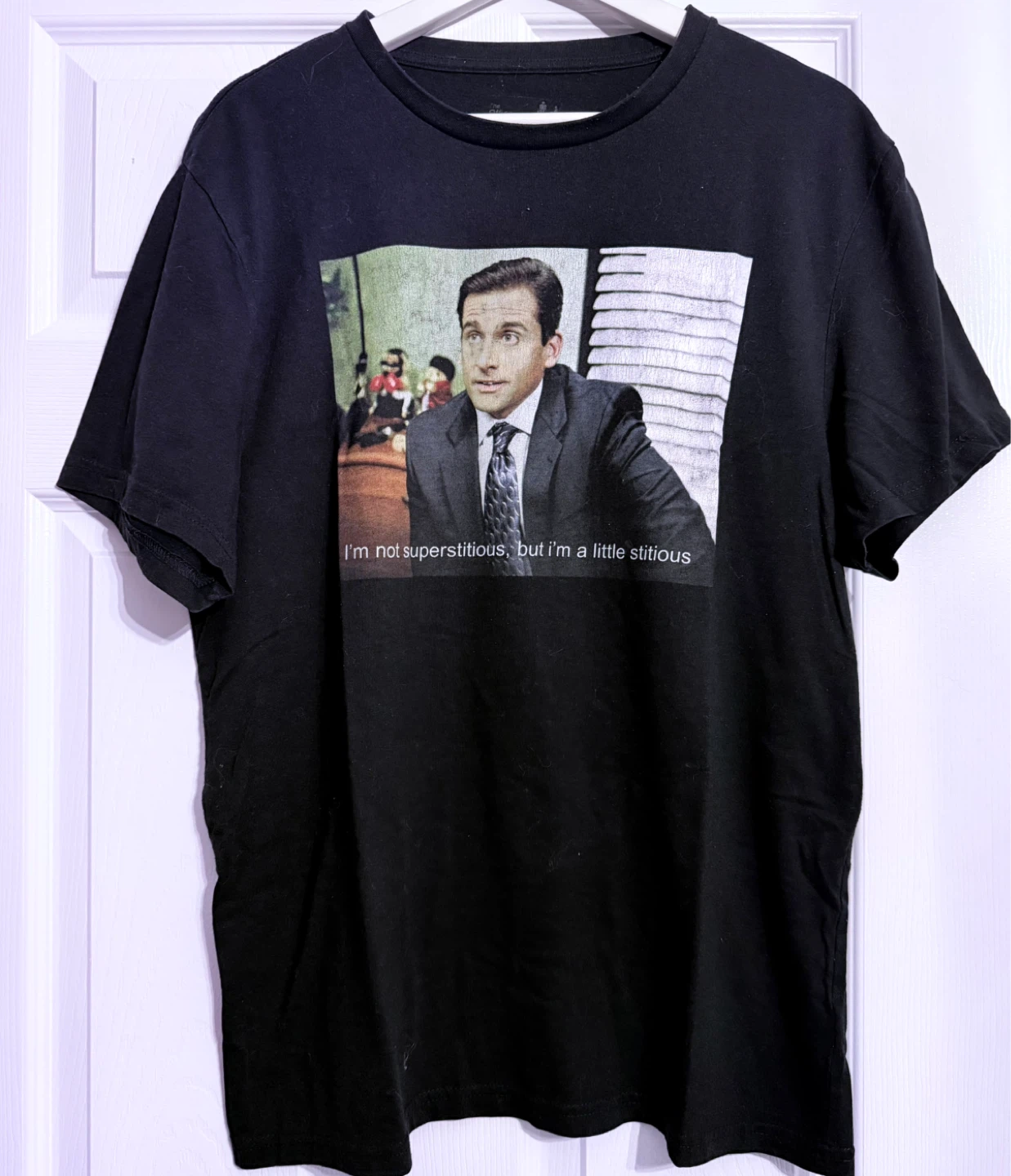 The Office Michael Scott "Stitious" T-Shirt