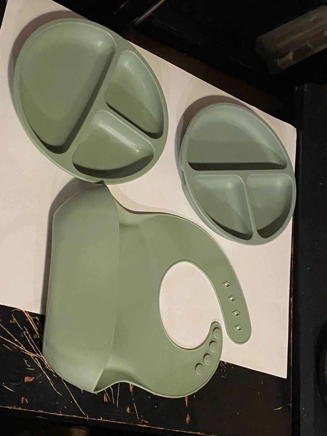 Baby Feeding Set with Bamboo Tray and Silicone Bib - photo 4