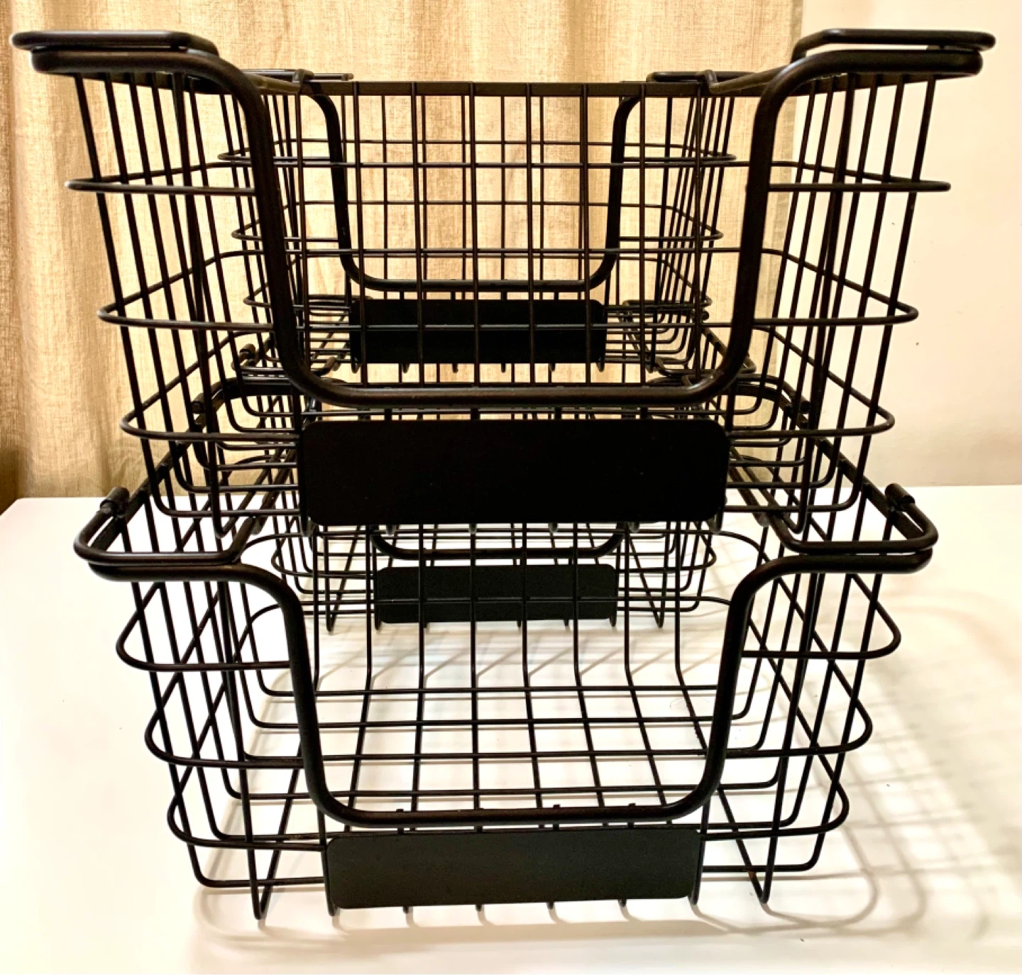 Black Wire Storage Baskets - Set of 4 - photo 2