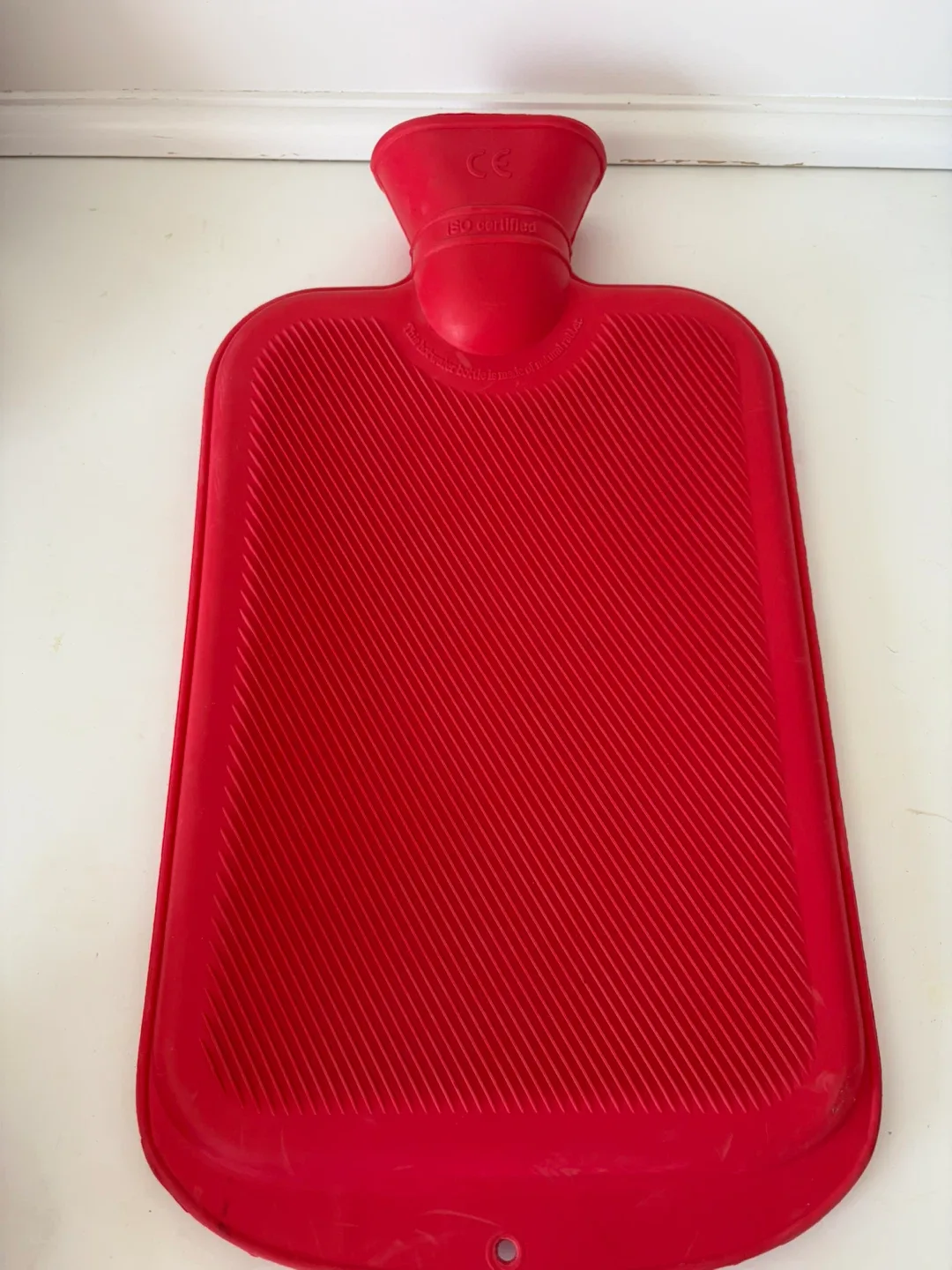 Red Rubber Hot Water Bottle