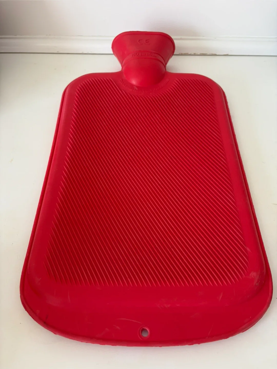 Red Rubber Hot Water Bottle - photo 2