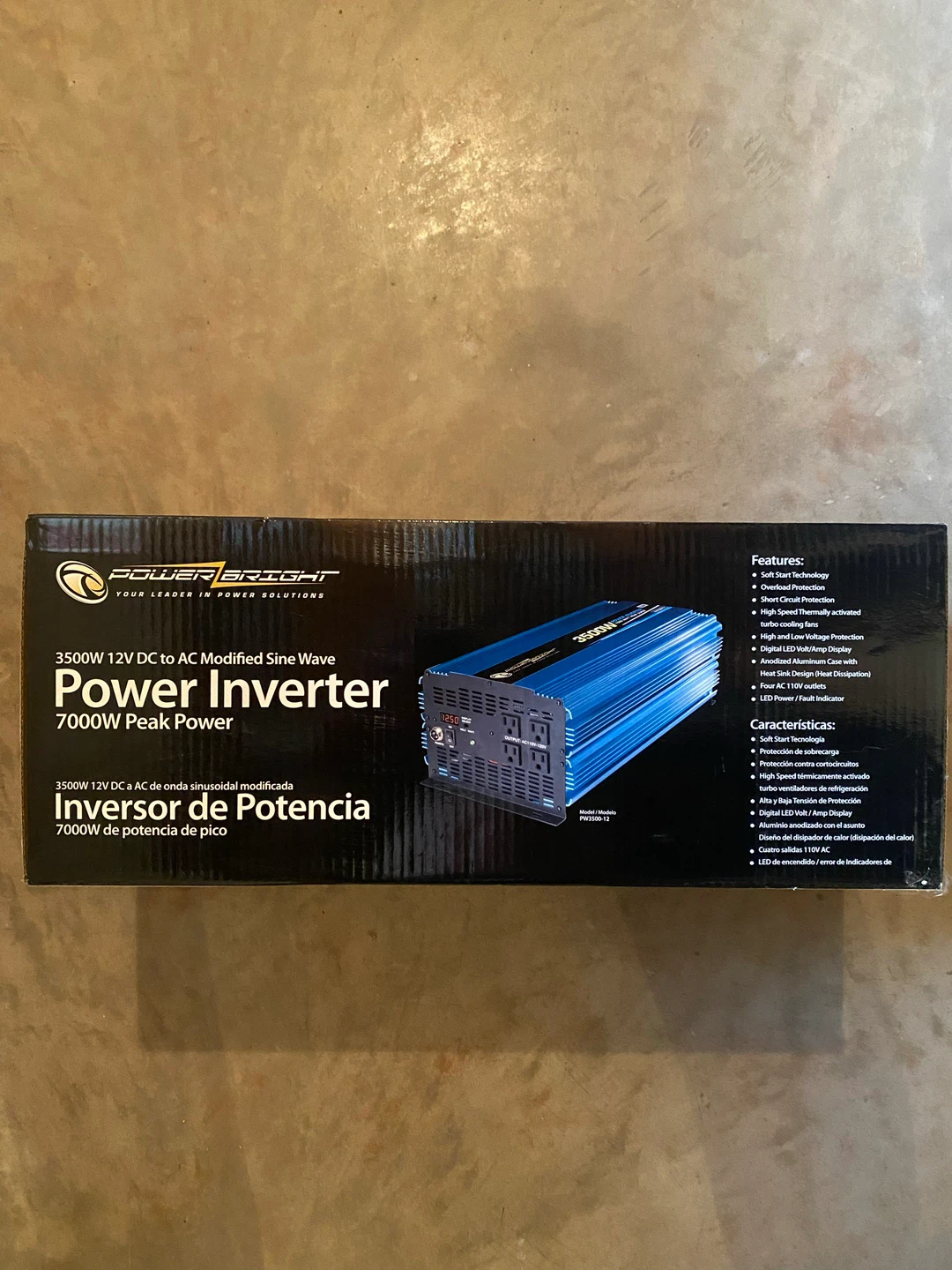 PowerBright 3500W 12V DC to AC Power Inverter - photo 2