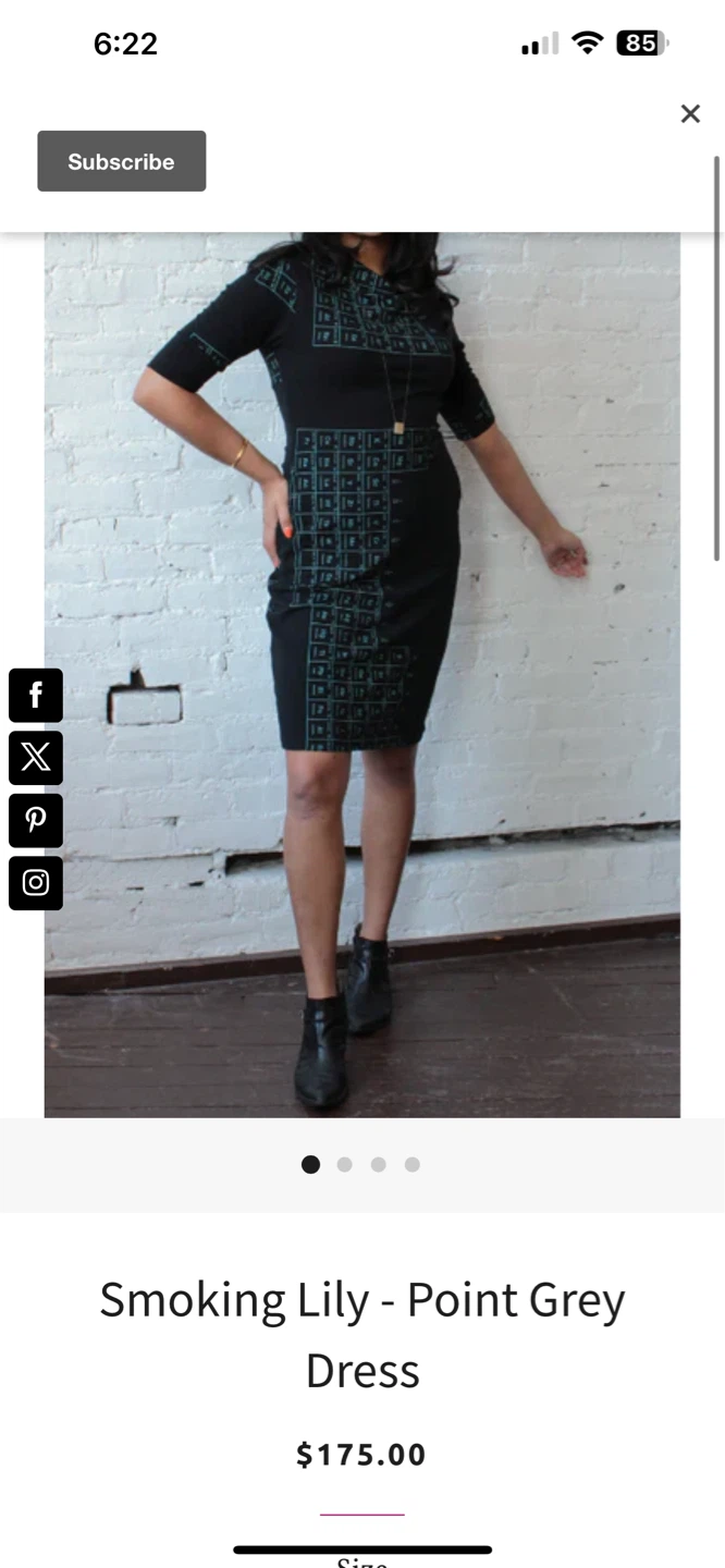 Smoking Lily Black Periodic Table Dress - photo 3