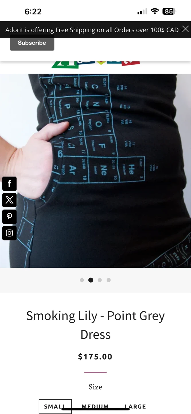 Smoking Lily Black Periodic Table Dress - photo 4