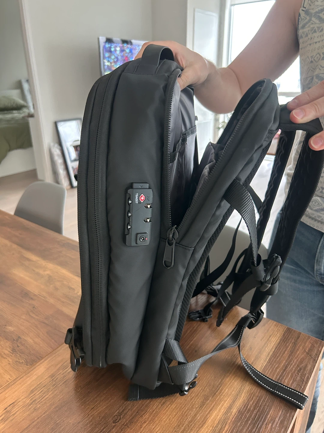 Black Travel Backpack with TSA Lock - photo 3