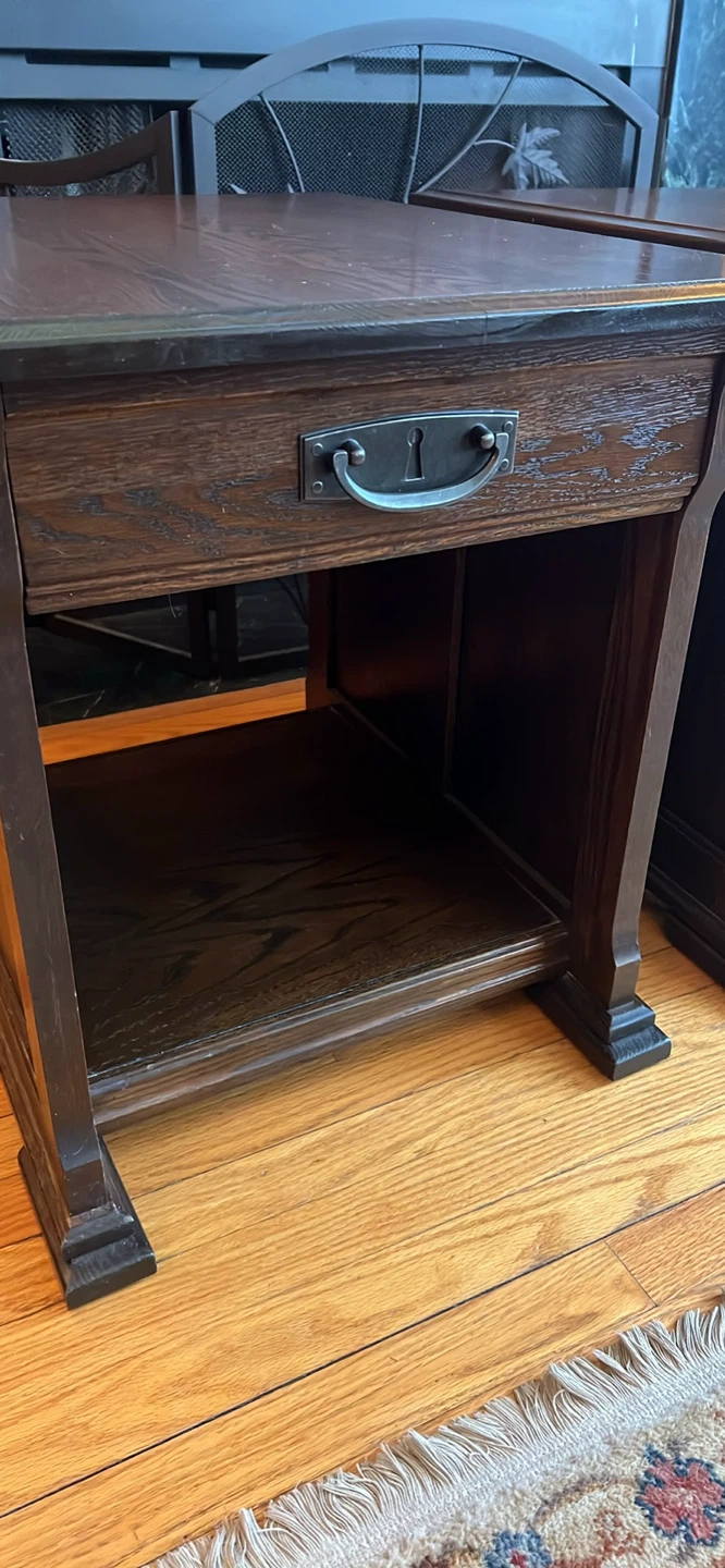American Mission Style Oak End Tables - Pair - photo 5