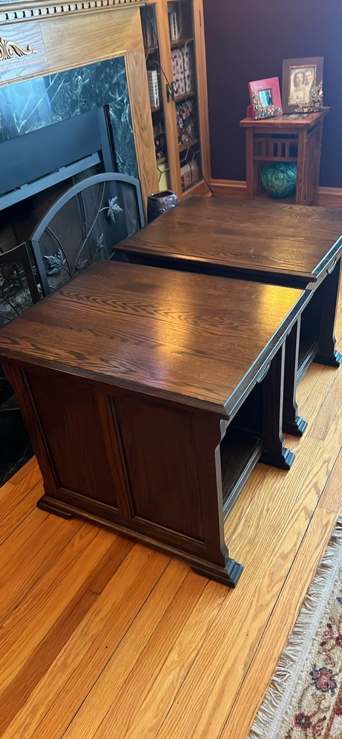 American Mission Style Oak End Tables - Pair - photo 2