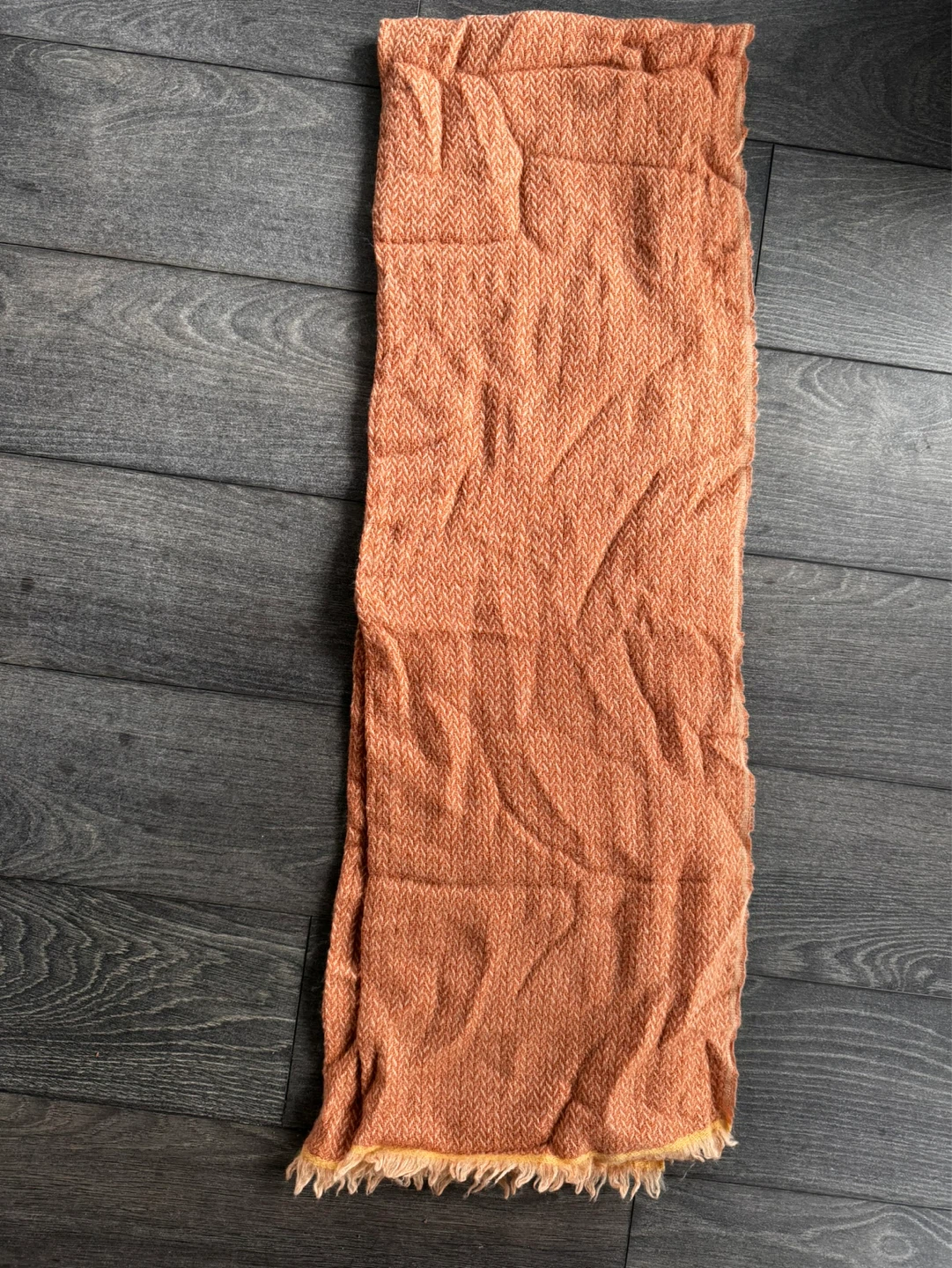 Orange Textured Throw Blanket