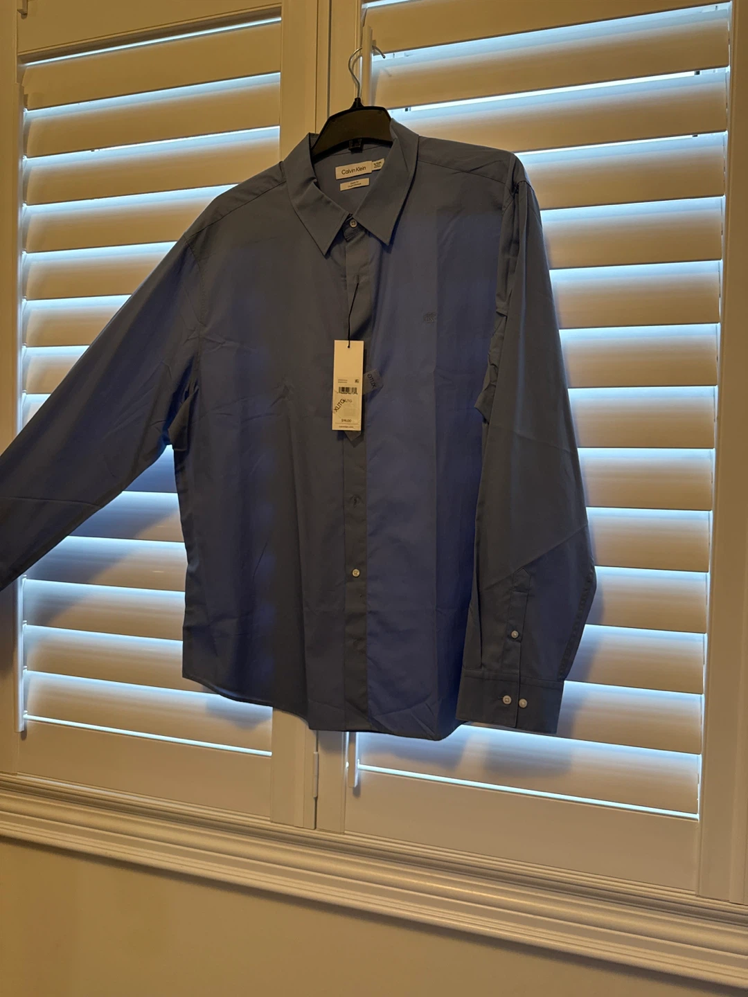 Calvin Klein Blue Long Sleeve Button-Up Shirt