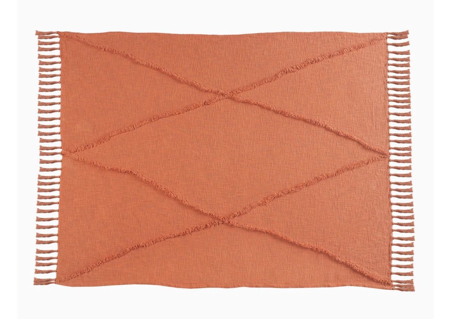 Orange Textured Throw Blanket - photo 2