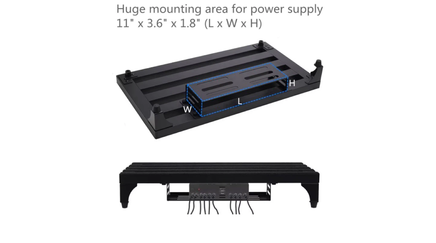Black Aluminum Pedalboard with Carrying Case - photo 2