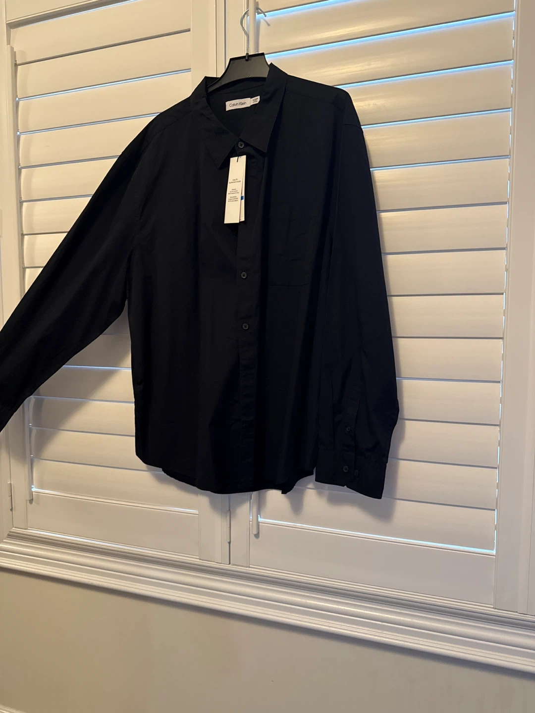 Calvin Klein Black Long Sleeve Button-Up Shirt
