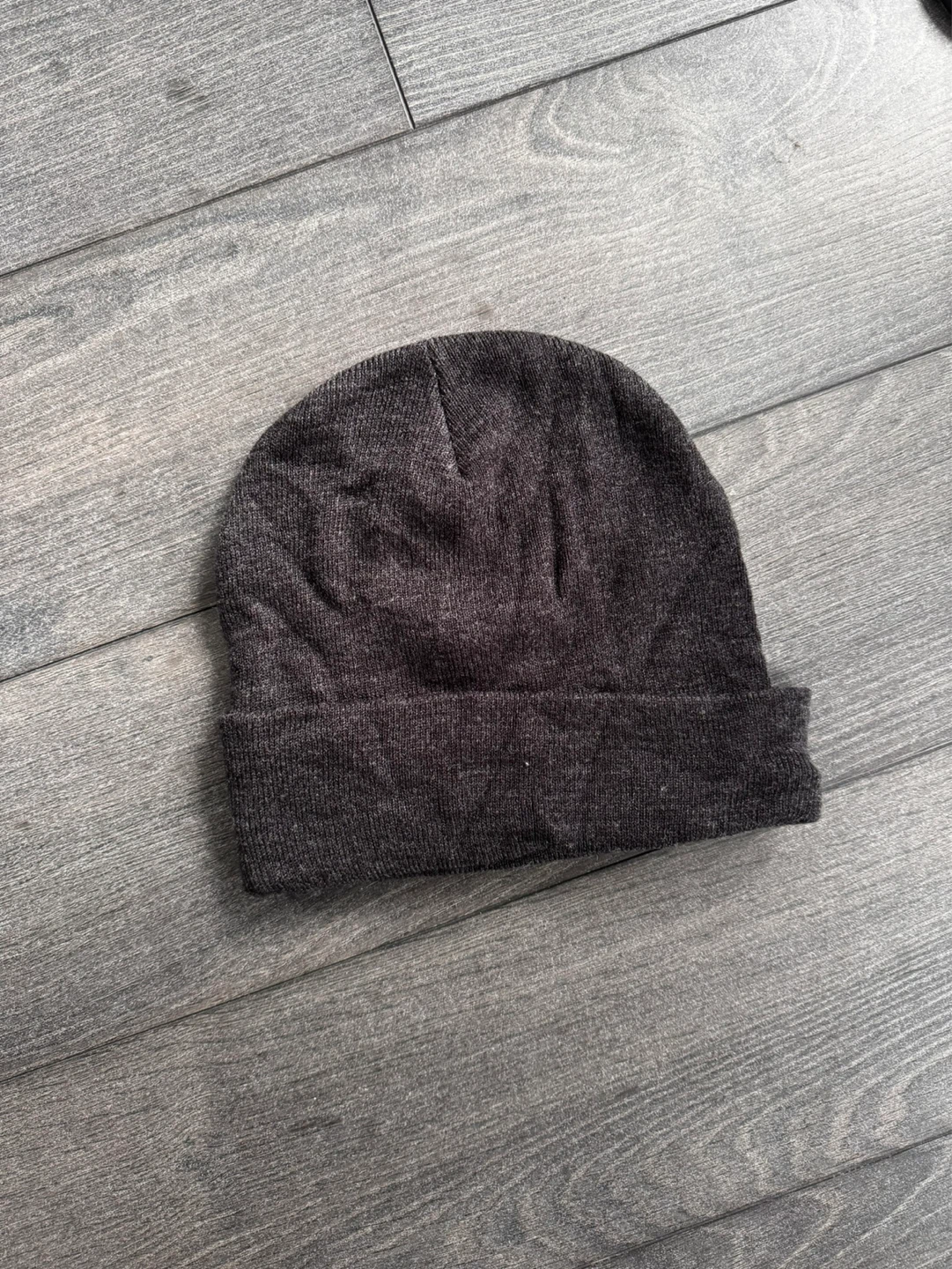 Charcoal Grey Knit Beanie Hat