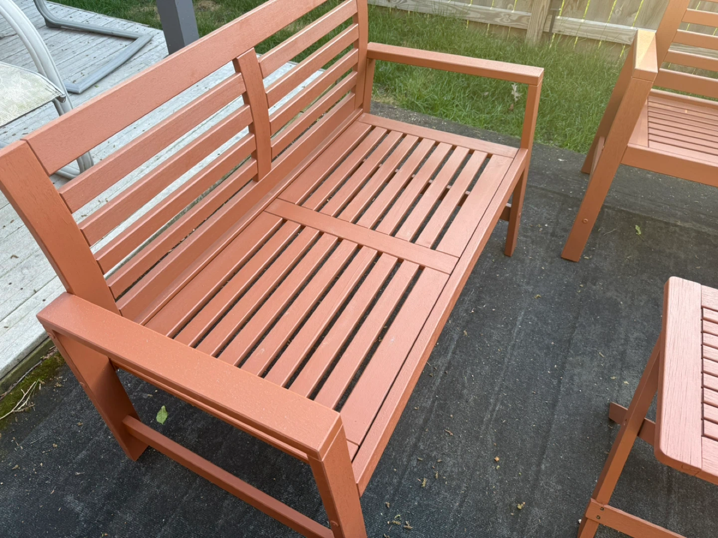 Terracotta Outdoor Bench and Chairs Set - photo 4