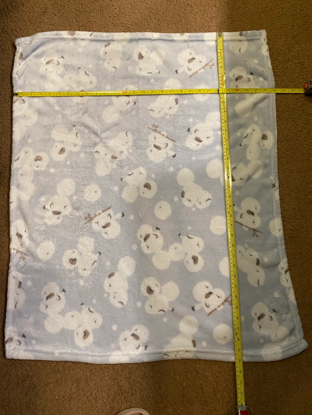 Fleece Snowman Blanket