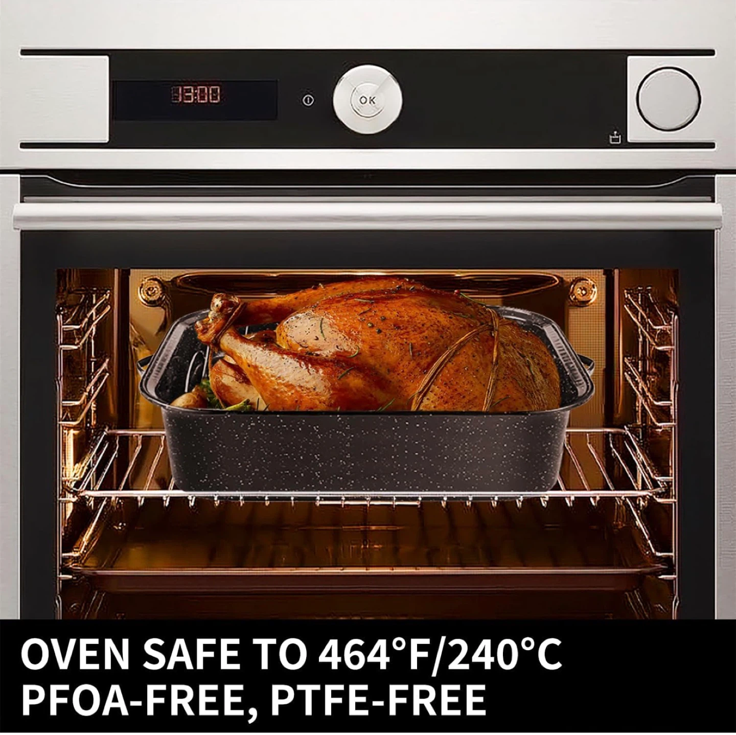21in Roasting Pan with Lid, Rack & Baster - photo 5
